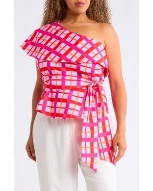 Sugarlips Darvy One-Shoulder Top - Red