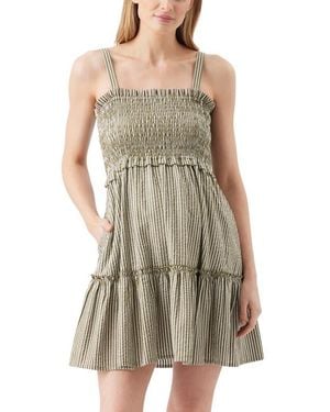 Ripe Maternity Gabby Stripe Tiered Maternity Mini Dress - Multicolor
