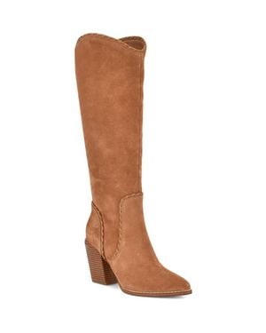 Nine West Rosco Knee High Western Boot - Brown