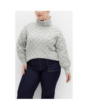 City Chic Kaliyah Turtleneck Sweater - Gray