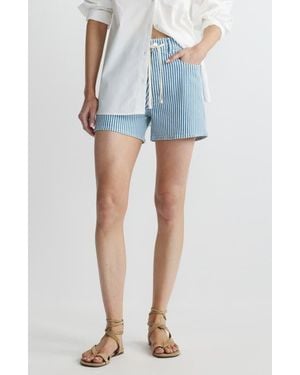 DL1961 Taylor Drawstring High Waist Relaxed Denim Shorts - Blue