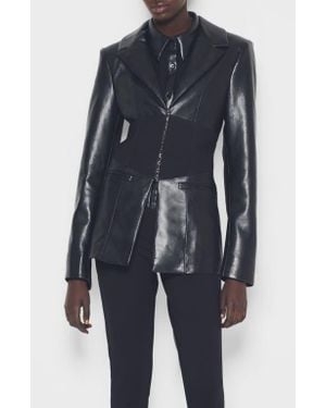 AS by DF Amour Recycled Leather Blazer - Blue