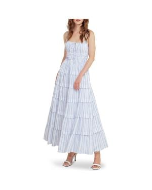 FREEMARKET Cutout Tiered Sleeveless Maxi Dress - Blue