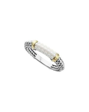 Lagos 'Caviar' Stacking Ring - Metallic