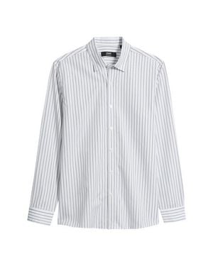 Mavi Stripe Regular Fit Cotton Button-Up Shirt - White