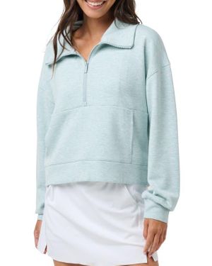 Travis Mathew Skyloft Half Zip Top - Blue
