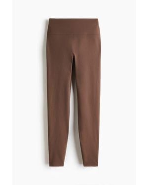 H&M Sports Leggings With Softmove - Brown