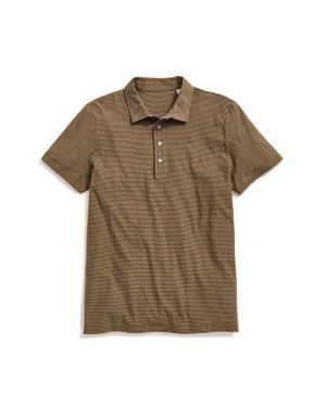 Billy Reid Pensacolo Stripe Polo - Brown