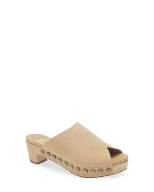 Pedro Garcia Nain Peep Toe Platform Mule - Natural