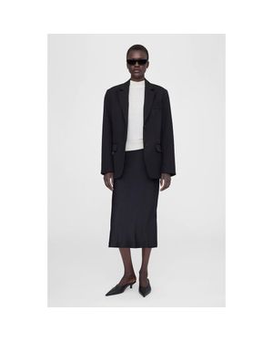Anine Bing Bar Silk Skirt - Blue