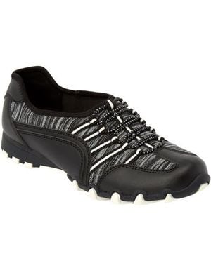 Comfortview Cv Sport Tory Textured Knit Slip On Sneaker - Black