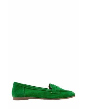 Forever & Always Shoes Dorothy Leather Loafer - Green