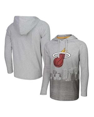 Stadium Essentials Miami Heat Atrium Raglan Long Sleeve Hoodie T-Shirt - Gray