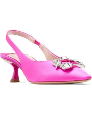 Kate Spade Renata Slingback Pointed Toe Kitten Heel Pump - Pink