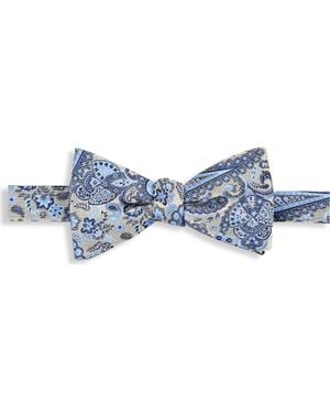 Synrgy by DXL Big & Tall Springtime Paisley Bow Tie - Blue