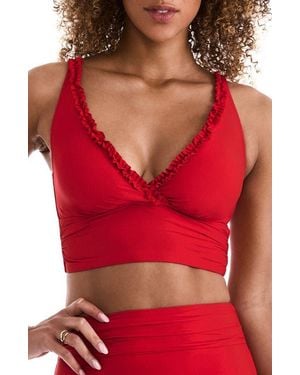 Mimi Flamingo Sonny Midkini Swim Top - Red