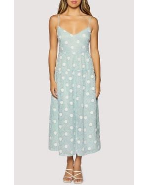 Lost + Wander Eternal Spring Floral Appliqué Maxi Dress - Blue