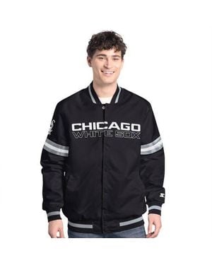 Starter Chicago Sox Scout Full-Snap Varsity Jacket - Black
