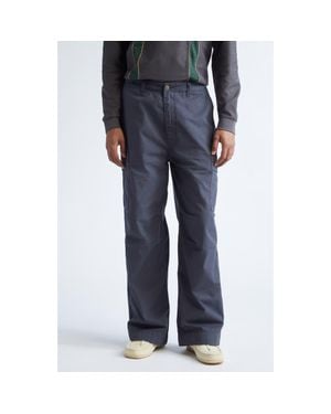 Palmes Cotton Ripstop Cargo Pants - Blue