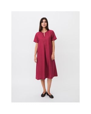 Masai Manipani Linen Tunic Dress - Red
