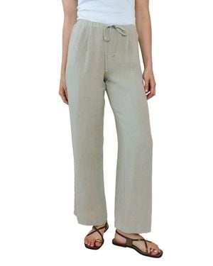 Bella Dahl Wide Leg Linen Pants - Gray