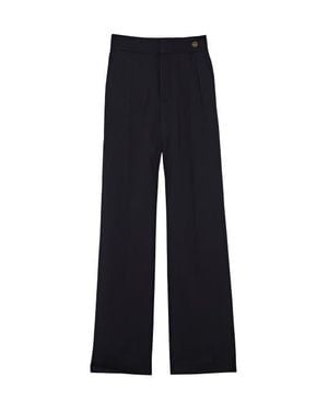 Callas Milano Sydney Relaxed Menswear-Style Trouser - Blue
