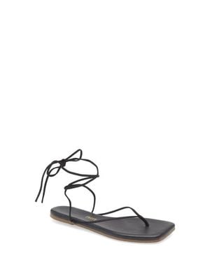 TKEES Lilu Ankle Wrap Sandal - White