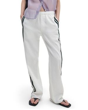 Rag & Bone Featherweight Logan Pull-On Wide Leg Track Pants - Gray