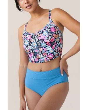 Nanis Scoop Neck Swim Top - Blue