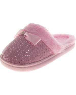 Badgley Mischka Rhinestone Slippers - Purple