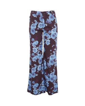 lords of harlech Phillis Wide Leg Tailored Pant Montgat Paisley - Blue
