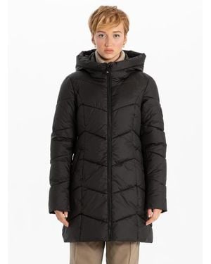 Point Zero Classic Long Puffer Design - Black