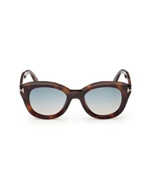Tom Ford 49Mm Small Round Sunglasses - Multicolor