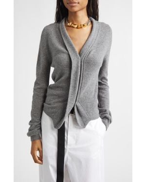 Plan C Shawl Collar Cashmere Cardigan - Gray