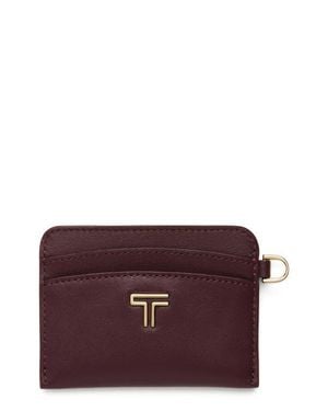 Tumi Belden Leather Card Case - Purple