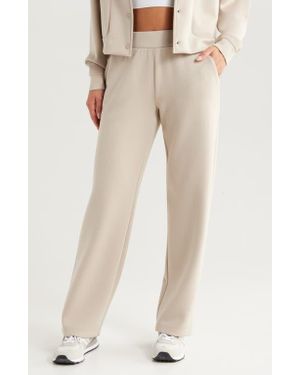 Zella Luxe Wide Leg Pocket Pants - Natural