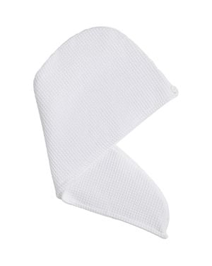 Cozy Earth Waffle Terry Hair Towel - White