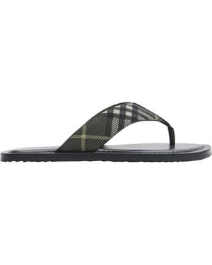 Burberry Check Pavilion Sandals - Black