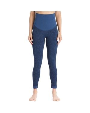 Modern Eternity Maternity Ella Activewear Seamless Maternity Leggings - Blue