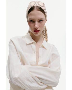 H&M Lace-Trimmed Triangle Scarf - Natural