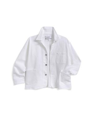 Frank & Eileen Bantry Stretch Denim Barn Jacket - White