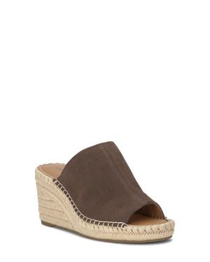 Lucky Brand Cabriah Espadrille Platform Wedge Slide Sandal - Brown