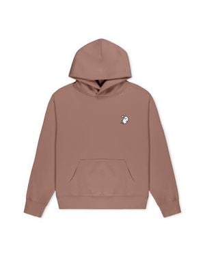 Alix Heartly Ghost Relaxed Midweight Fleece Pullover Hoodie - Brown
