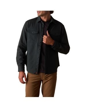 The Normal Brand Big Jake Cotton Blend Button-Up Shirt Jacket - Black