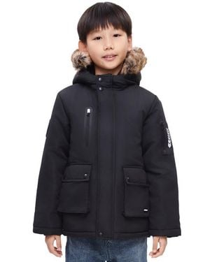 Rokka&Rolla Kids' Parka Jacket With Insulated Hood - Blue