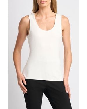 Halogen® Scoop Neck Knit Tank - White