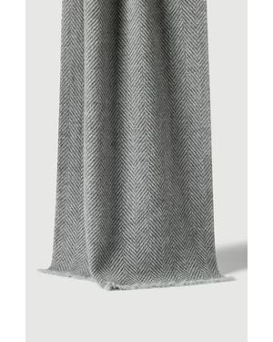 Brunello Cucinelli Cashmere Chevron Scarf - Gray
