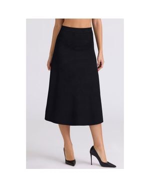 House Of Cb Asti A-Line Sweater Midi Skirt - Black
