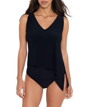Magicsuit Tie Hem Matte Jersey Cover-Up Tank - Blue