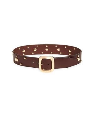 Zimmermann Malley Studded Leather Belt - Brown